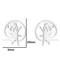 1 Pair Simple Style Solid Color Stainless Steel Irregular Plating Silver Plated Ear Studs sku image 8