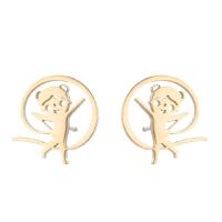 1 Pair Simple Style Solid Color Stainless Steel Irregular Plating Silver Plated Ear Studs sku image 31