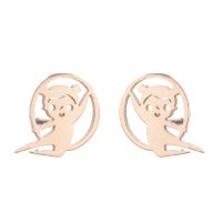 1 Pair Simple Style Solid Color Stainless Steel Irregular Plating Silver Plated Ear Studs sku image 29