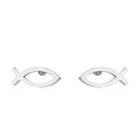 1 Pair Simple Style Fish Stainless Steel Ear Studs sku image 1