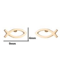 1 Pair Simple Style Fish Stainless Steel Ear Studs sku image 3