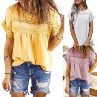 Women's T-shirt Blouse Short Sleeve T-shirts Casual Solid Color main image 1
