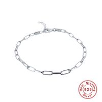 1 Piece Simple Style Solid Color Silver Plating Bracelets main image 5