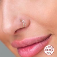 1 Piece Fashion Solid Color Silver Plating Nose Ring main image 5