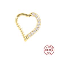 1 Piece Fashion Heart Shape Silver Plating Inlay Zircon Nose Ring main image 6