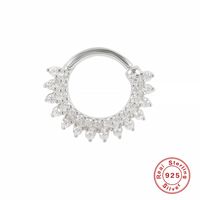 1 Piece Fashion Circle Silver Plating Inlay Zircon Nose Ring sku image 10