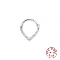 1 Piece Fashion Circle Silver Plating Inlay Zircon Nose Ring sku image 3