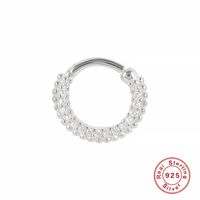 1 Piece Fashion Circle Silver Plating Inlay Zircon Nose Ring sku image 9