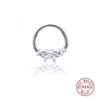1 Piece Fashion Circle Silver Plating Inlay Zircon Nose Ring sku image 1