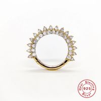 1 Piece Fashion Circle Silver Plating Inlay Zircon Nose Ring sku image 6