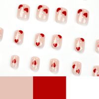 Cute Sweet Heart Shape Abs Nail Patches 1 Set main image 4