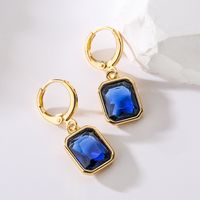 1 Pair Fashion Geometric Plating Copper Zircon 18k Gold Plated Earrings main image 3