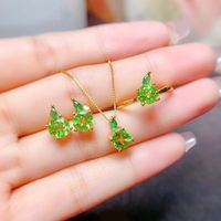 1 Piece 1 Pair Simple Style Fruit Copper Plating Women's Rings Earrings Necklace main image 3