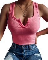 Women's Blouse Tank Tops Ruffles Fashion Solid Color main image 5