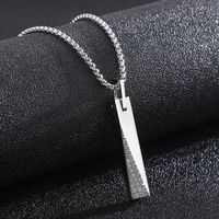 Fashion Geometric Titanium Steel Inlay Artificial Diamond Pendant Necklace 1 Piece main image 5