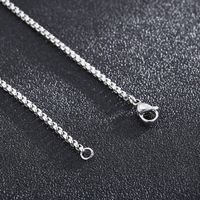 Fashion Geometric Titanium Steel Inlay Artificial Diamond Pendant Necklace 1 Piece main image 2