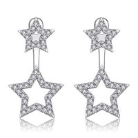 Lady Star Copper Plating Inlay Zircon Ear Studs 1 Pair main image 5