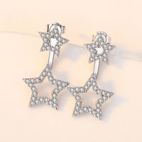 Lady Star Copper Plating Inlay Zircon Ear Studs 1 Pair main image 4