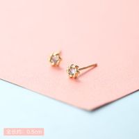 Lady Crown Bow Knot Sterling Silver Plating Inlay Zircon Ear Studs 1 Pair sku image 4