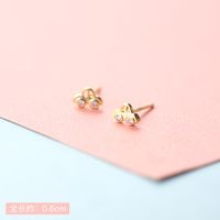 Lady Crown Bow Knot Sterling Silver Plating Inlay Zircon Ear Studs 1 Pair sku image 12