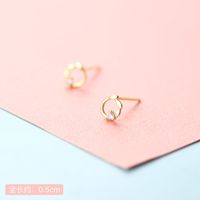 Lady Crown Bow Knot Sterling Silver Plating Inlay Zircon Ear Studs 1 Pair sku image 6