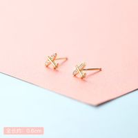 Lady Crown Bow Knot Sterling Silver Plating Inlay Zircon Ear Studs 1 Pair sku image 14