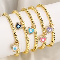 Fashion Devil's Eye Copper 18k Gold Plated Zircon Bracelets In Bulk main image 5