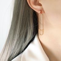 Broche Boucles D&#39;oreilles Exagérées Bijoux En Acier Au Titane Plaqué Or 18 Carats Véritable Boucles D&#39;oreilles Non Décolorées Femmes sku image 3