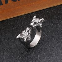 Retro Wolf Stainless Steel Plating Rings 1 Piece main image 5