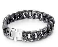 1 Piece Hip-hop Solid Color Titanium Steel Patchwork Bracelets sku image 1