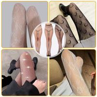 Women's Fashion Bow Knot Silk Spandex Patchwork Tights 1 Piece main image 1