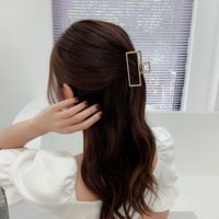 Retro Solid Color Alloy Plating Hair Claws 1 Piece main image 4