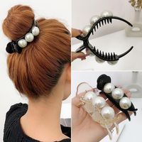 Fashion Solid Color Plastic Plating Hair Claws 1 Piece main image 1