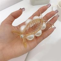 Fashion Solid Color Plastic Plating Hair Claws 1 Piece sku image 1