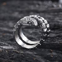 Vintage Style Snake Stainless Steel Plating Open Ring 1 Piece main image 6