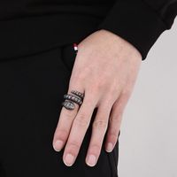 Vintage Style Snake Stainless Steel Plating Open Ring 1 Piece main image 7