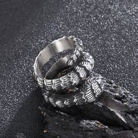 Vintage Style Snake Stainless Steel Plating Open Ring 1 Piece main image 2