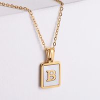 Edelstahl 304 18 Karat Vergoldet Einfacher Stil Überzug Brief Hülse Halskette Mit Anhänger sku image 1