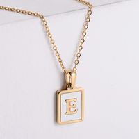 Edelstahl 304 18 Karat Vergoldet Einfacher Stil Überzug Brief Hülse Halskette Mit Anhänger sku image 4