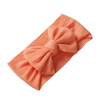 Knitted Sunken Stripe Hair Band Solid Color Bow Knot Stretch Sunken Stripe Knitted Fabric Sewing Hair Band 1 Piece main image 4