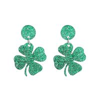 1 Paire Style Ethnique Géométrique Arylique Impression Saint Patrick Femmes Des Boucles D'oreilles main image 2