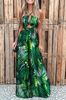 Women's Daily Retro Plant Full Length Printing Jumpsuits main image 4