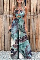 Women's Daily Retro Plant Full Length Printing Jumpsuits main image 3