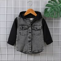 Fashion Color Block Cotton Boys Outerwear main image 5