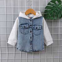 Fashion Color Block Cotton Boys Outerwear sku image 3