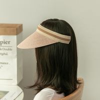 امرأة أسلوب بسيط اللون الصامد طنف مسطح قبعة الشمس main image 4