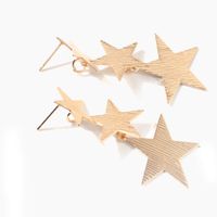 1 Pair Simple Style Square Star Metal Side Stripe Women's Drop Earrings main image 4