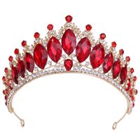 Retro Crown Alloy Inlay Crystal Rhinestones Crown 1 Piece sku image 3
