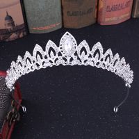 Dame Feuille Alliage Incruster Strass Couronne 1 Pièce sku image 1