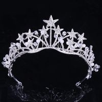Fashion Star Alloy Inlay Crystal Rhinestones Crown 1 Piece sku image 1